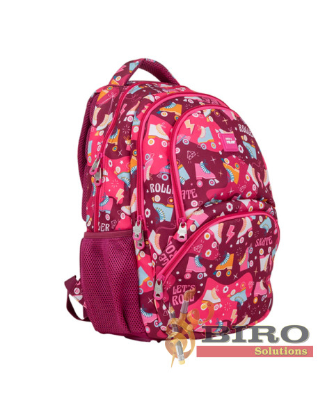 Ghiozdan pentru școală Milan "Roller", 25L, roz